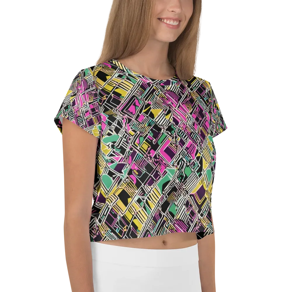 Neon Maze on Crop Tee — Right