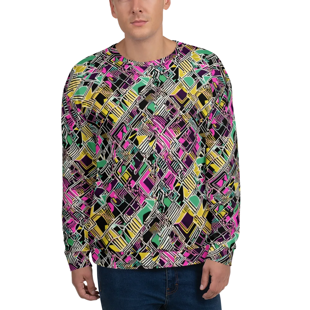 Neon Maze on Sweatshirt — Front