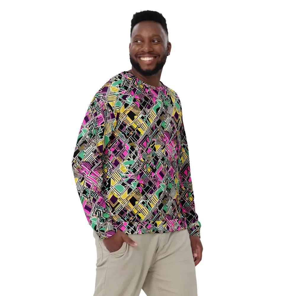 Neon Maze on Sweatshirt — Front