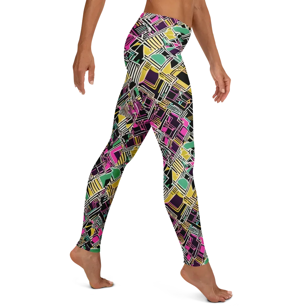 Neon Maze on Leggings — Right
