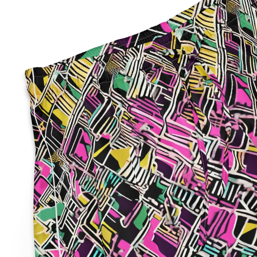 Neon Maze on Women's Pajama Shorts — Product details