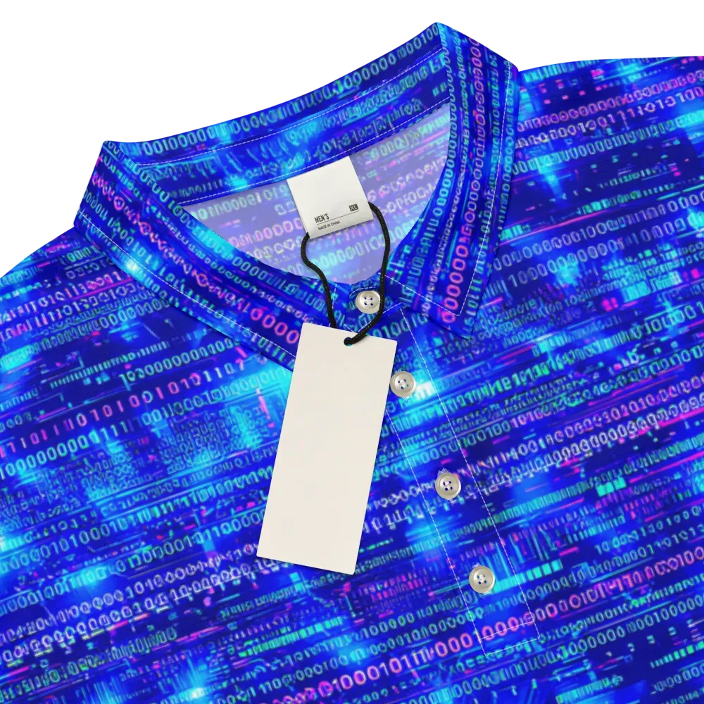 Neon Cipher on Men's Slim Fit Polo Shirt — Product details