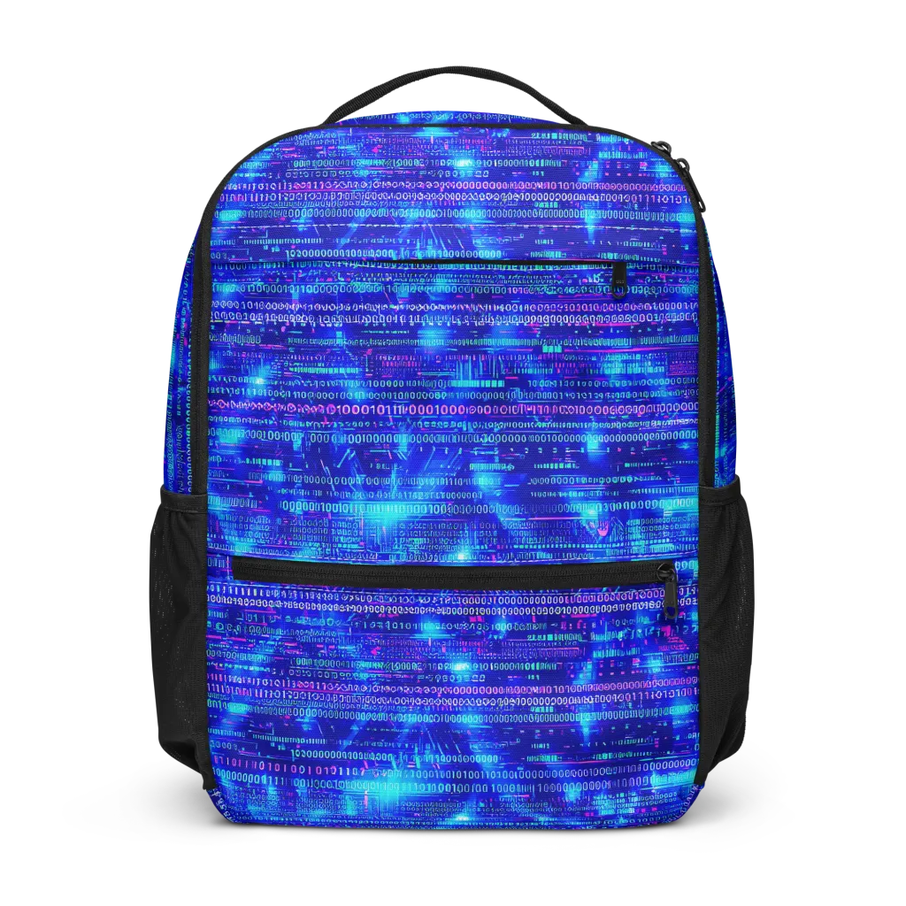 Neon Cipher on Utility Backpack — Front