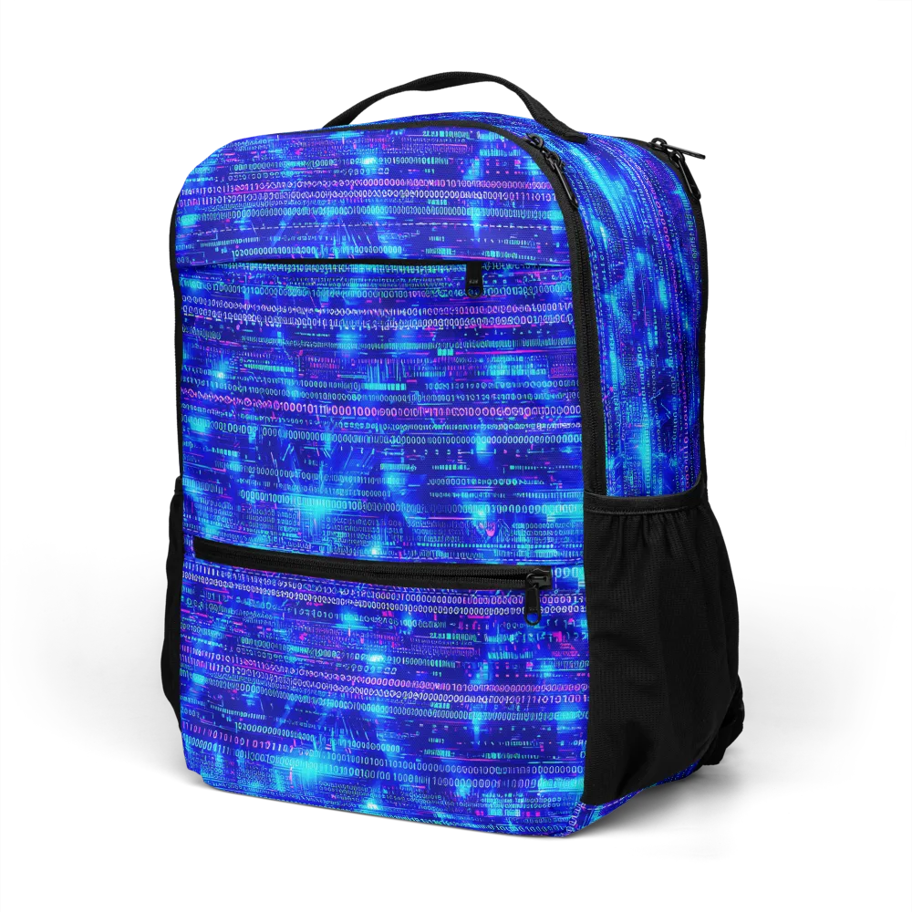 Neon Cipher on Utility Backpack — Left Front