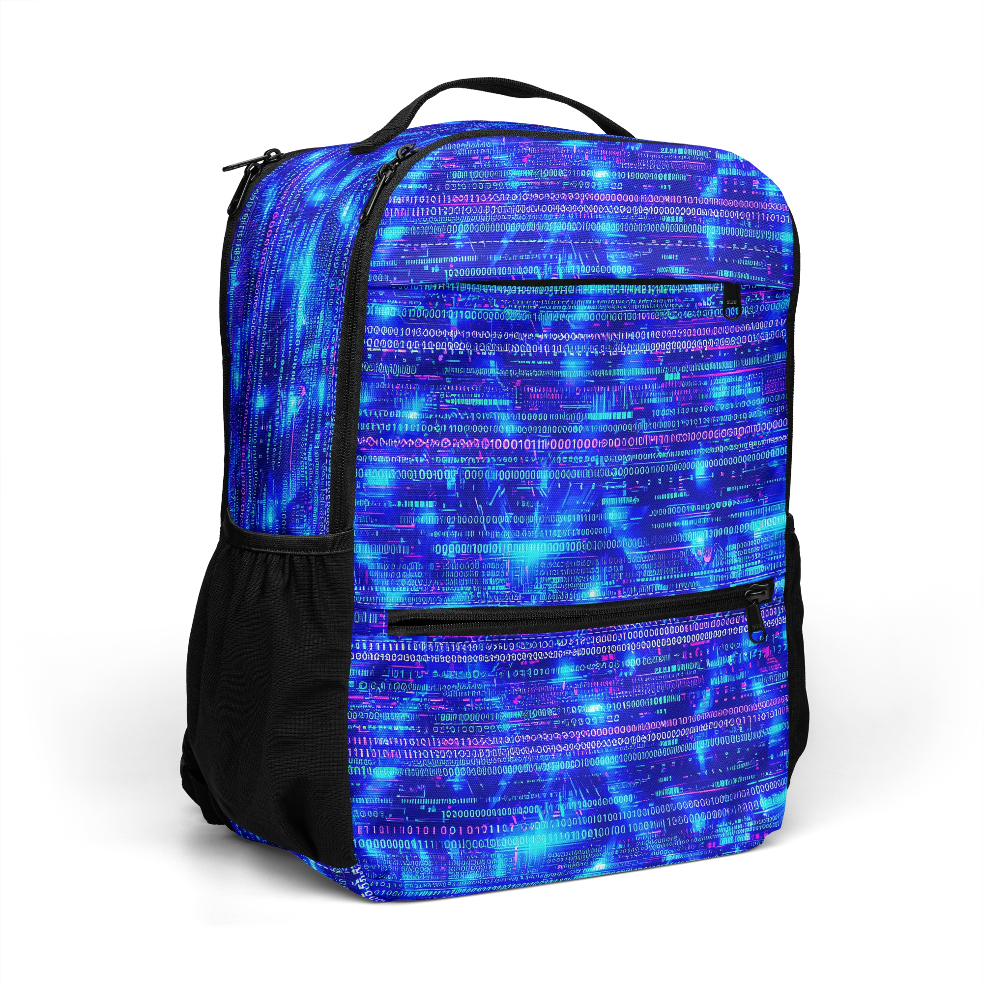 Neon Cipher on Utility Backpack — Right Front