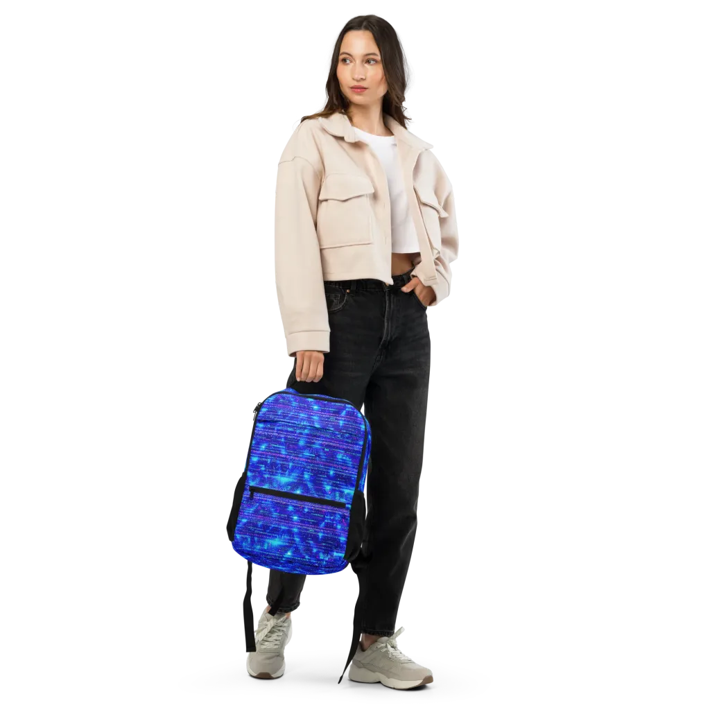 Neon Cipher on Utility Backpack — Front