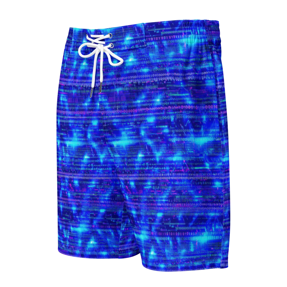 Neon Cipher on Men's Board Shorts — Front