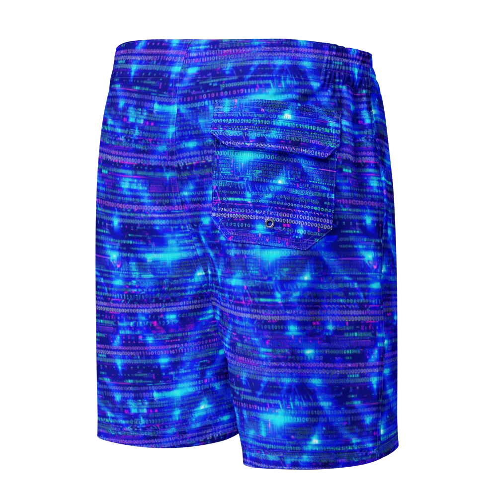 Neon Cipher on Men's Board Shorts — Back