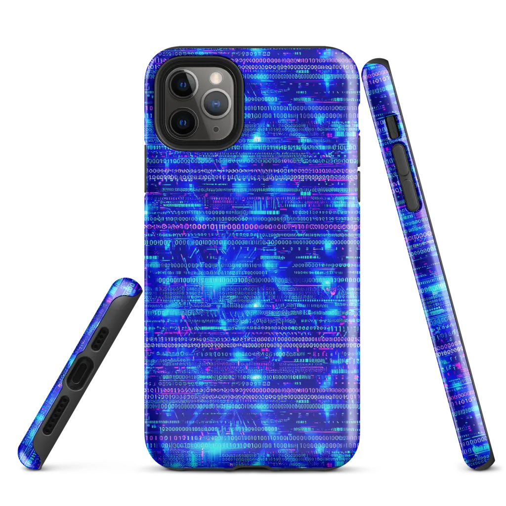 Neon Cipher on Tough Case for iPhone® — Front
