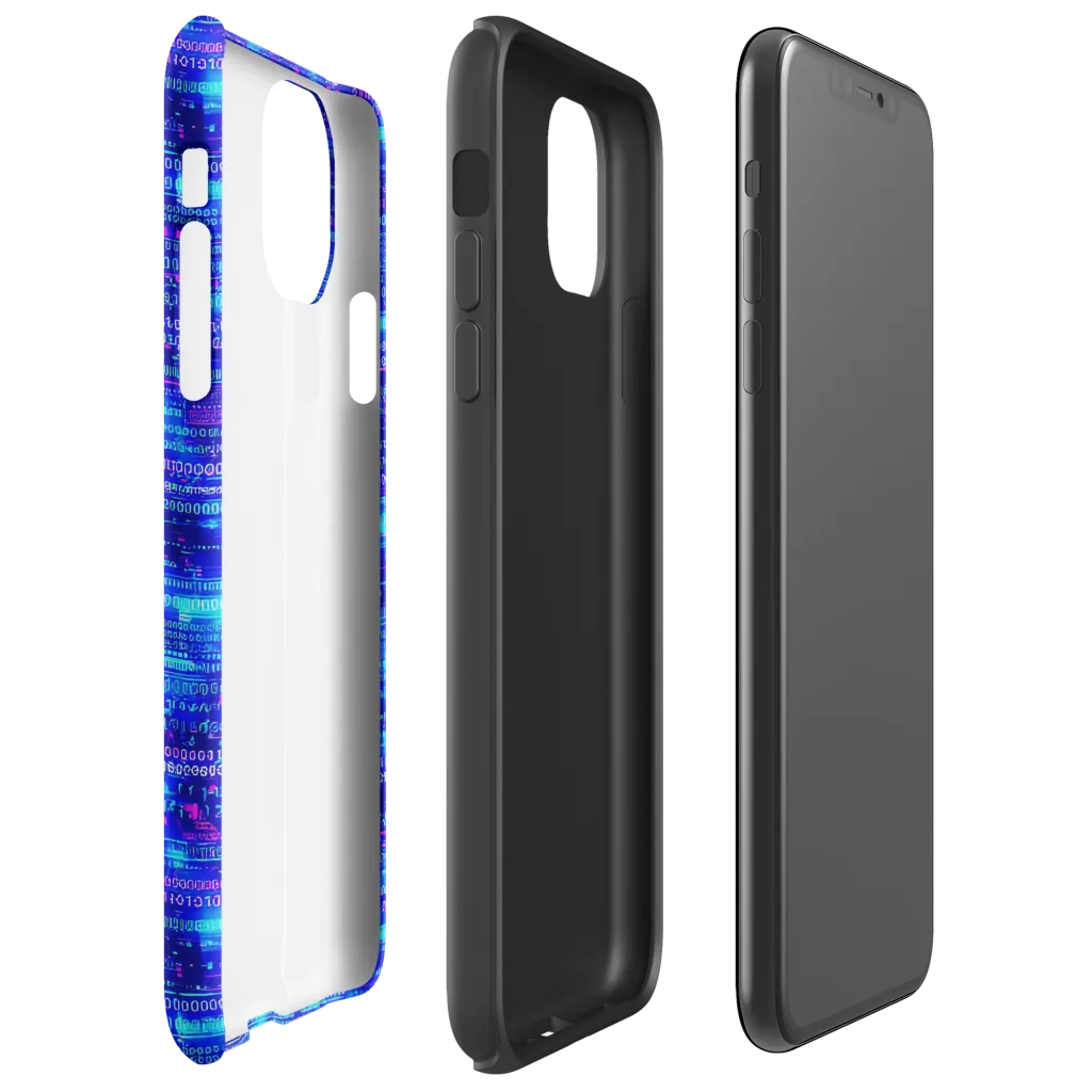 Neon Cipher on Tough Case for iPhone® — Right