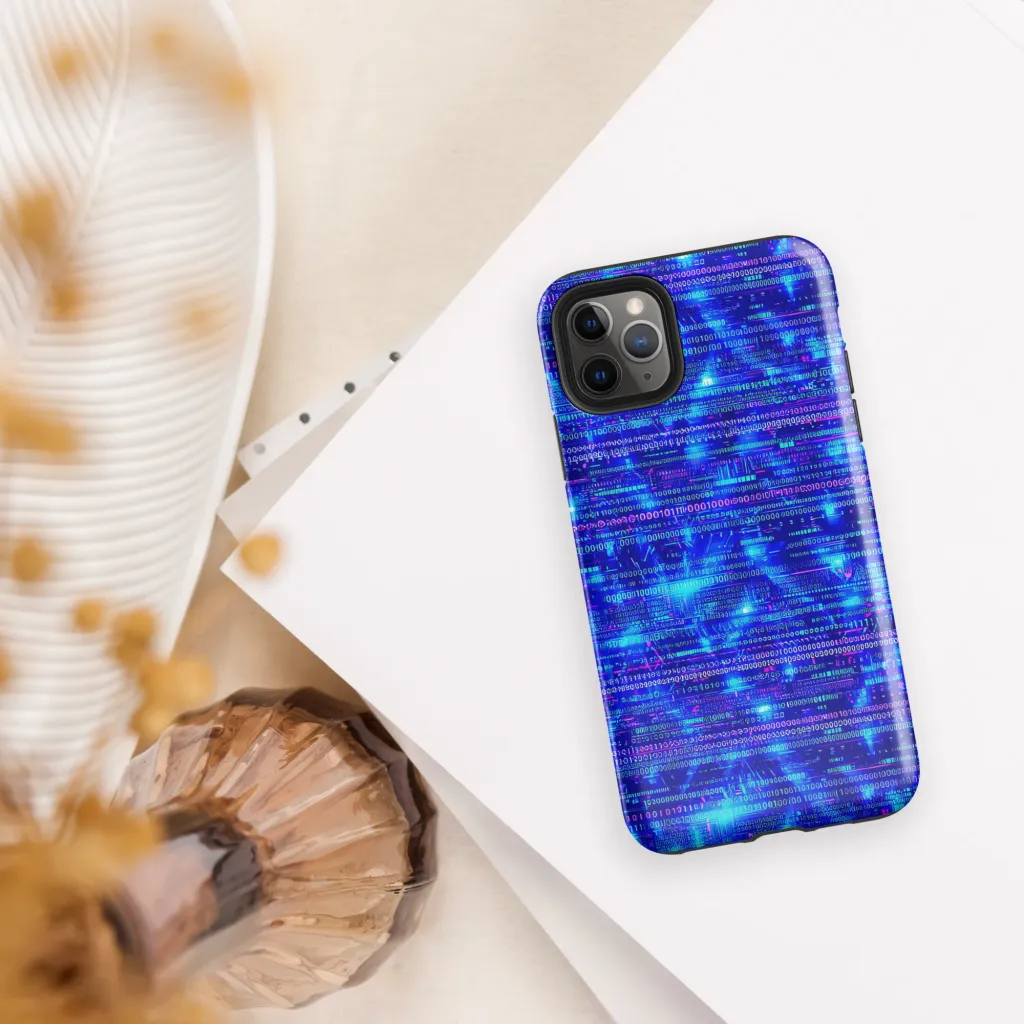 Neon Cipher on Tough Case for iPhone® — Front