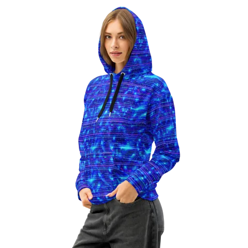 Neon Cipher on a Cotton Hoodie