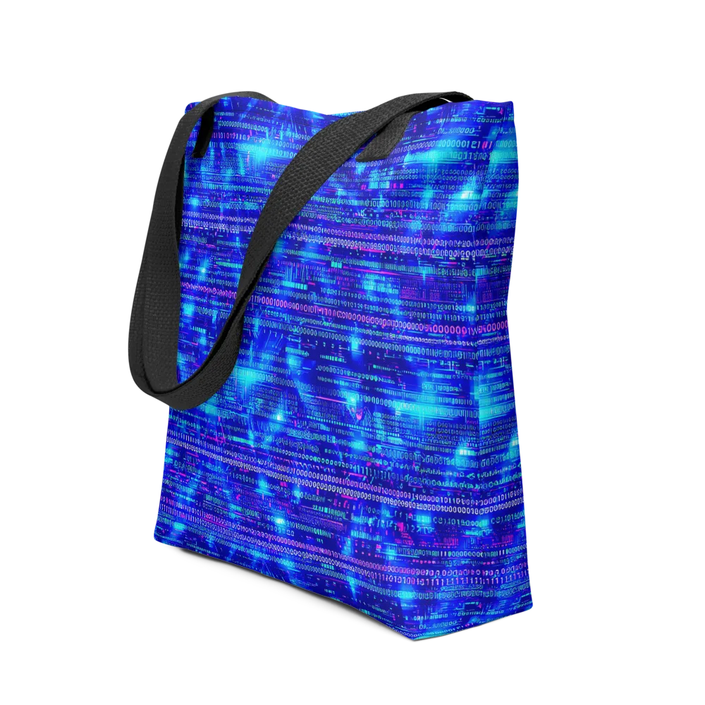 Neon Cipher on Tote Bag — Front