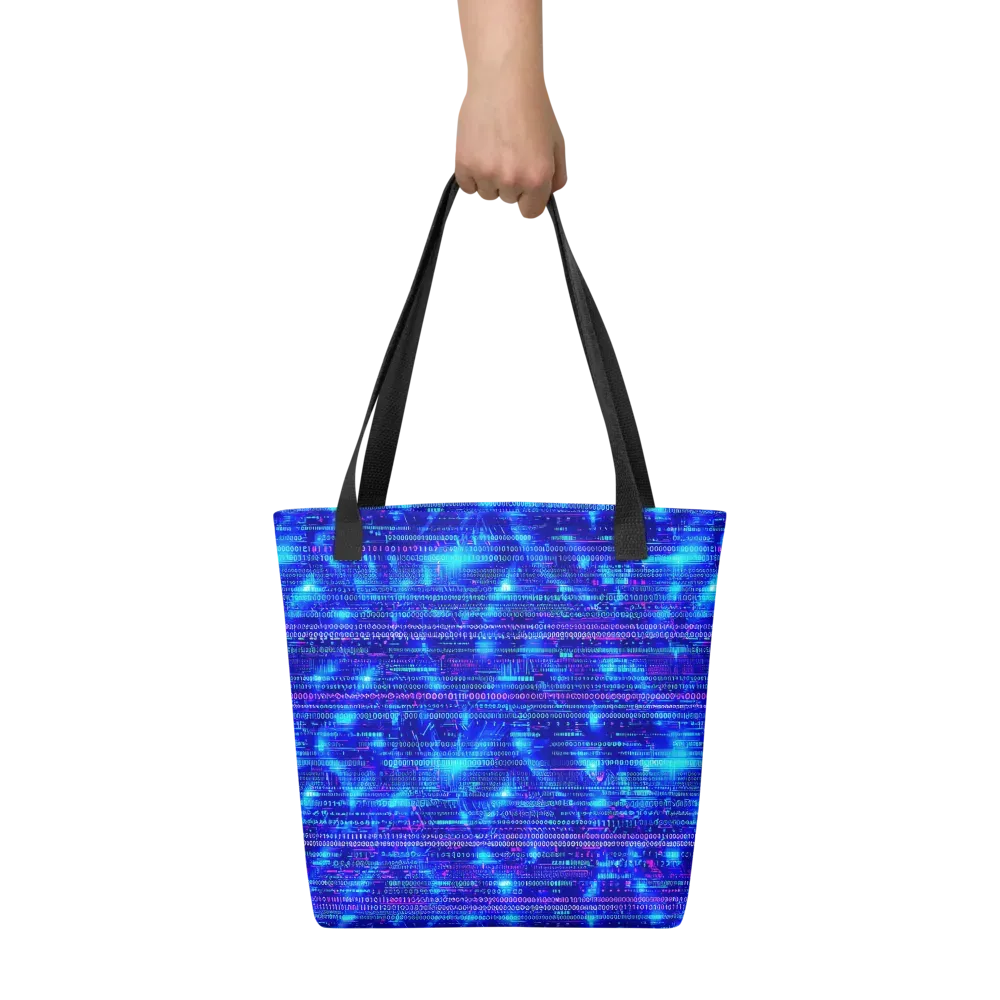 Neon Cipher on Tote Bag — Front