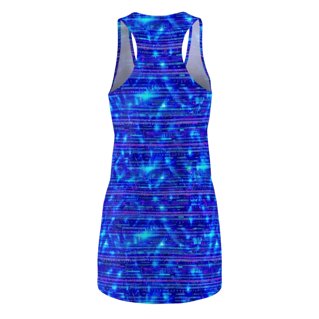 Neon Cipher on Racerback Dress — Back