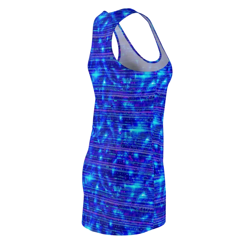 Neon Cipher on Racerback Dress — Back Side