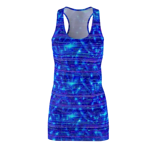 Neon Cipher on a Racerback Dress