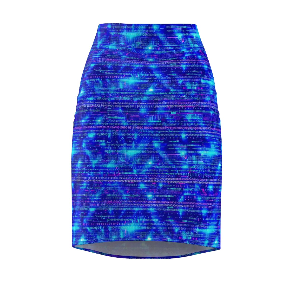 Neon Cipher on Pencil Skirt — Front