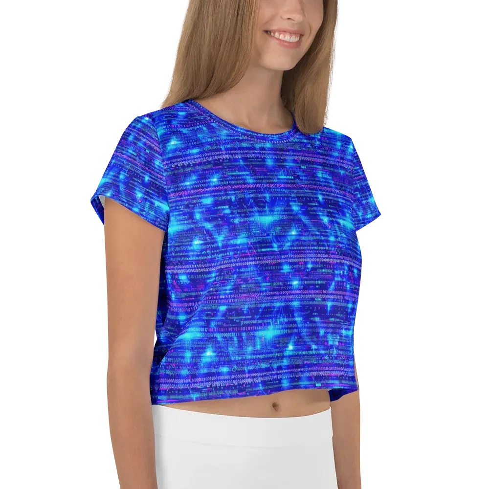 Neon Cipher on Crop Tee — Right