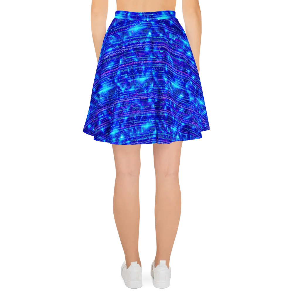 Neon Cipher on Skater Skirt — Back