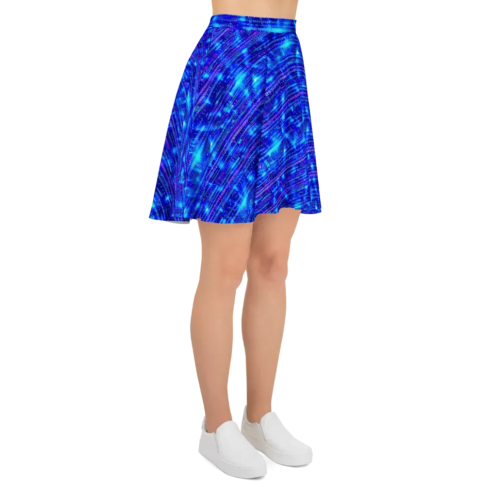 Neon Cipher on Skater Skirt — Right