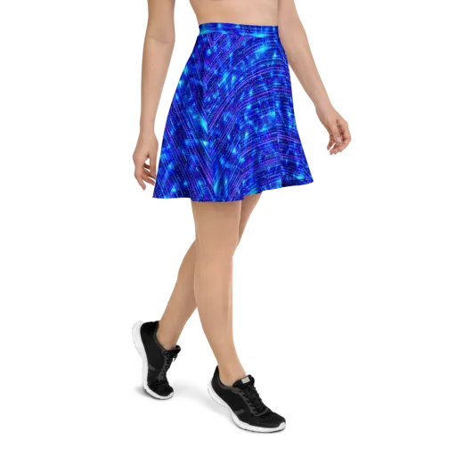 Neon Cipher on a Skater Skirt