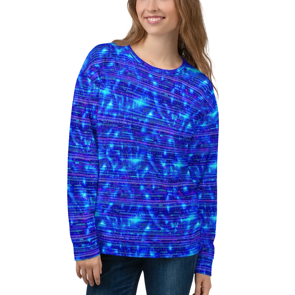 Neon Cipher on Sweatshirt — Front