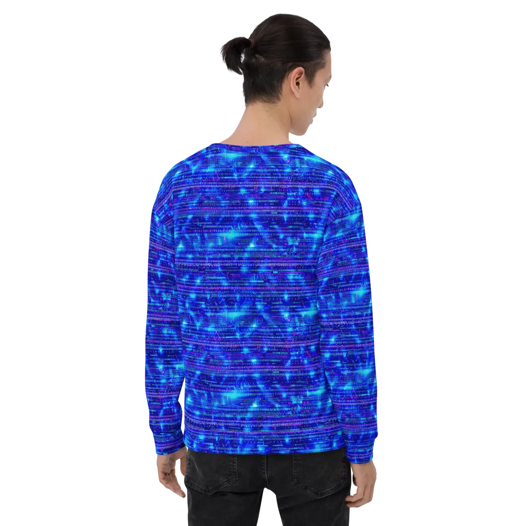 Neon Cipher on Sweatshirt — Back