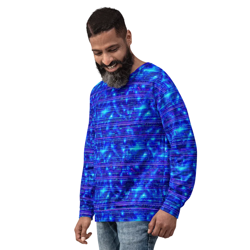 Neon Cipher on Sweatshirt — Left Front
