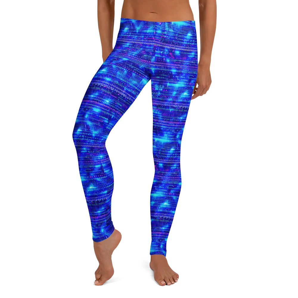 Neon Cipher on Leggings — Front