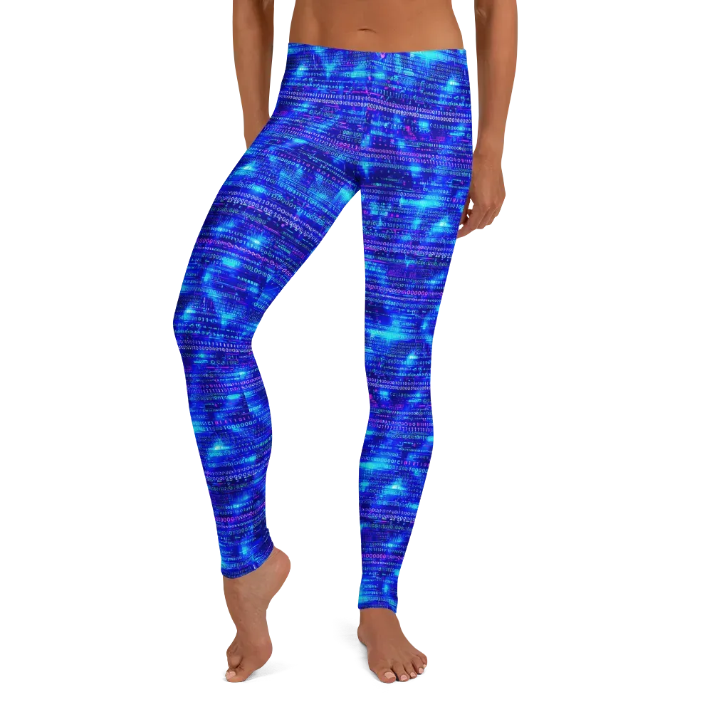 Neon Cipher on Leggings — Front