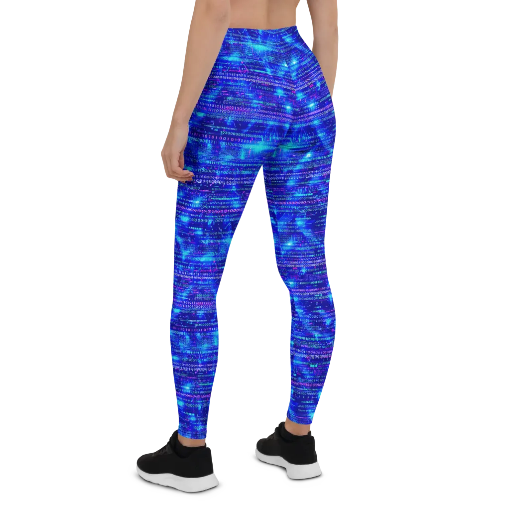 Neon Cipher on Leggings — Back