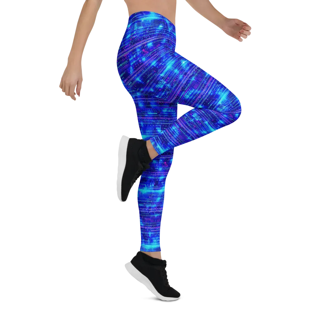Neon Cipher on Leggings — Right