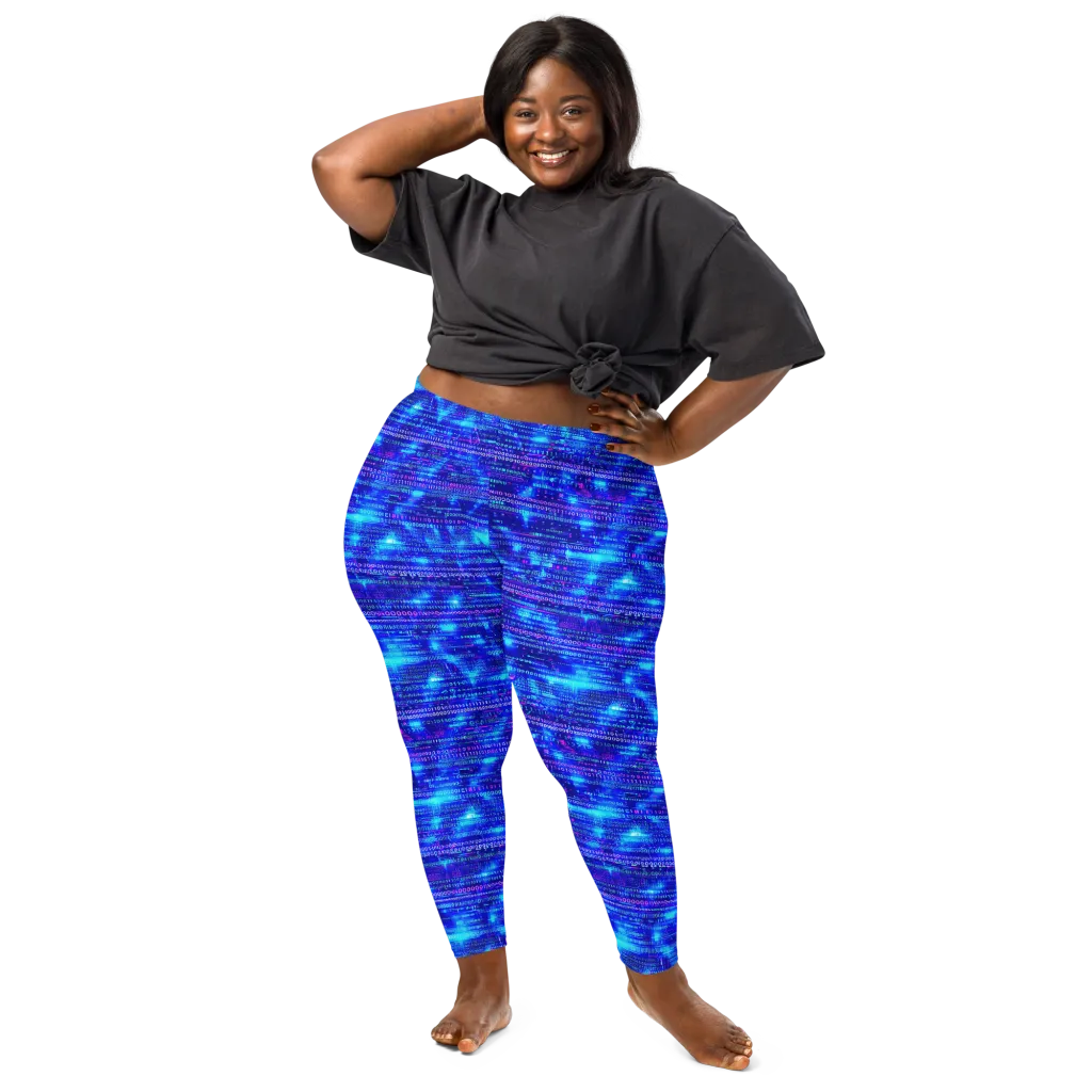 Neon Cipher on Leggings — Front