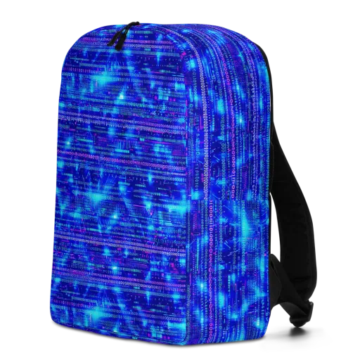 Neon Cipher on a Minimalist Backpack