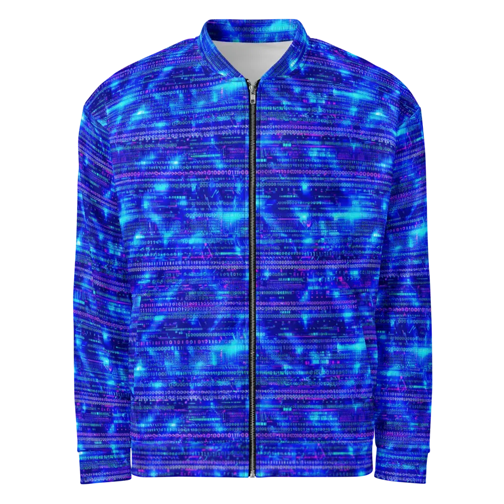 Neon Cipher on Bomber Jacket — Front