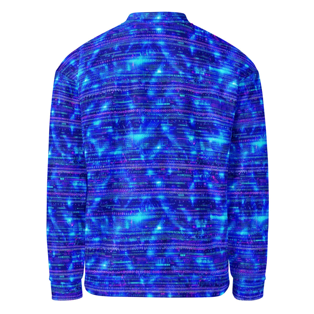 Neon Cipher on Bomber Jacket — Back