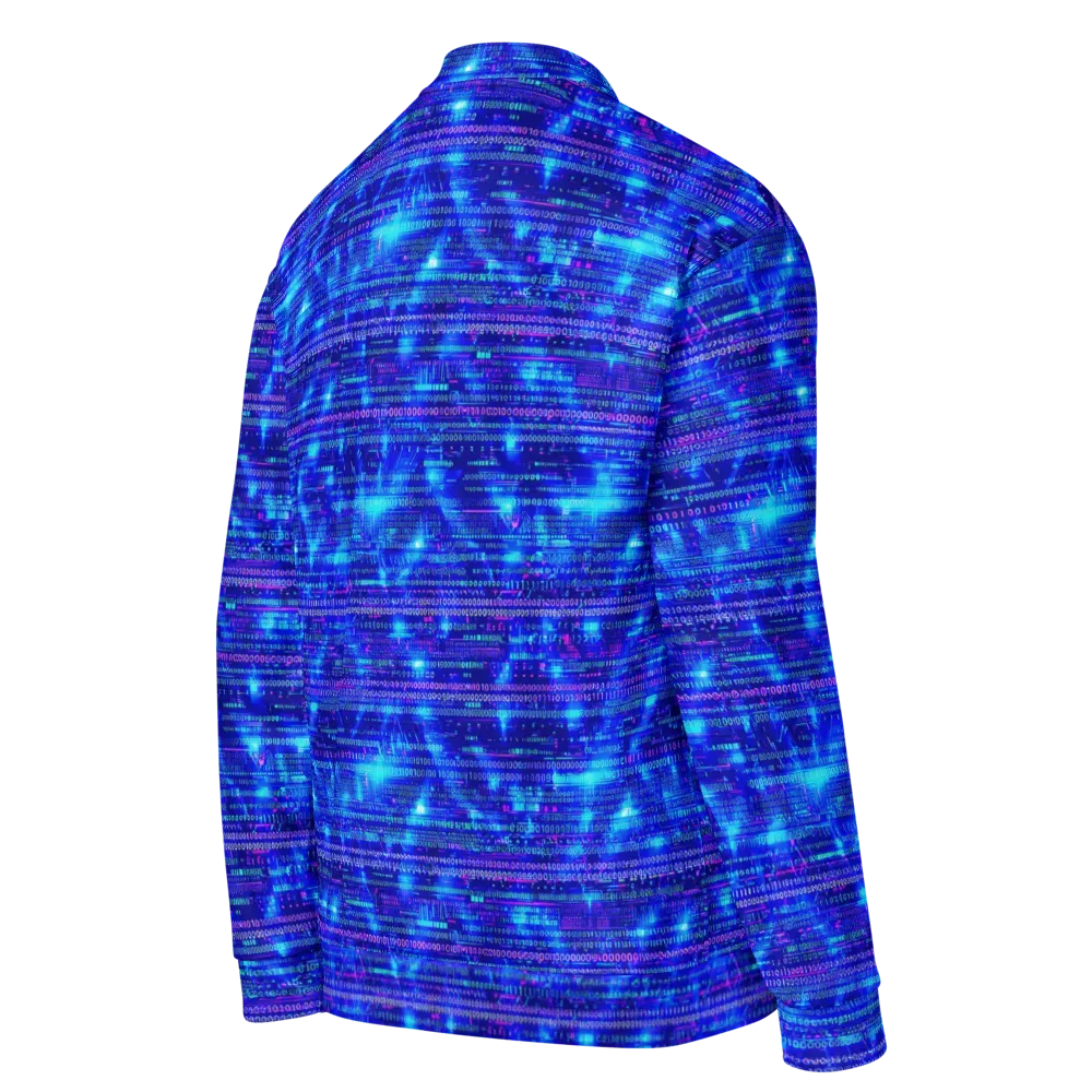 Neon Cipher on Bomber Jacket — Right Back