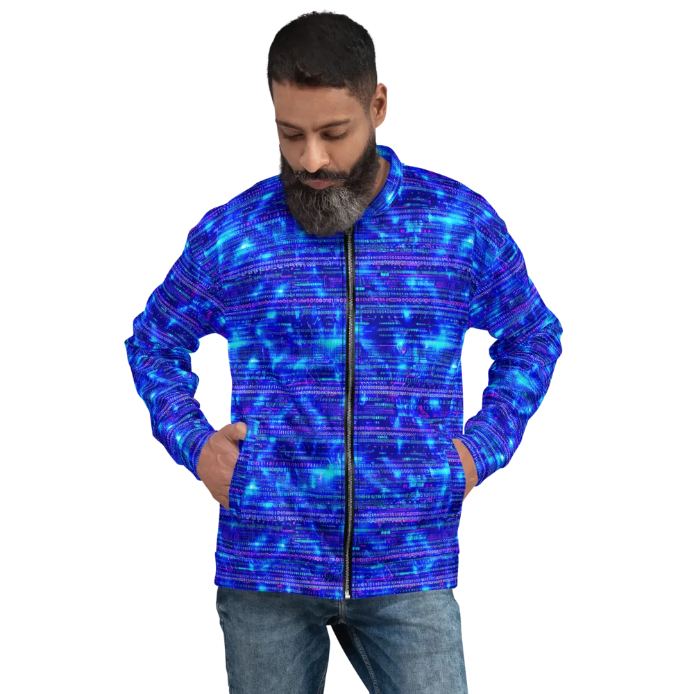 Neon Cipher on Bomber Jacket — Front