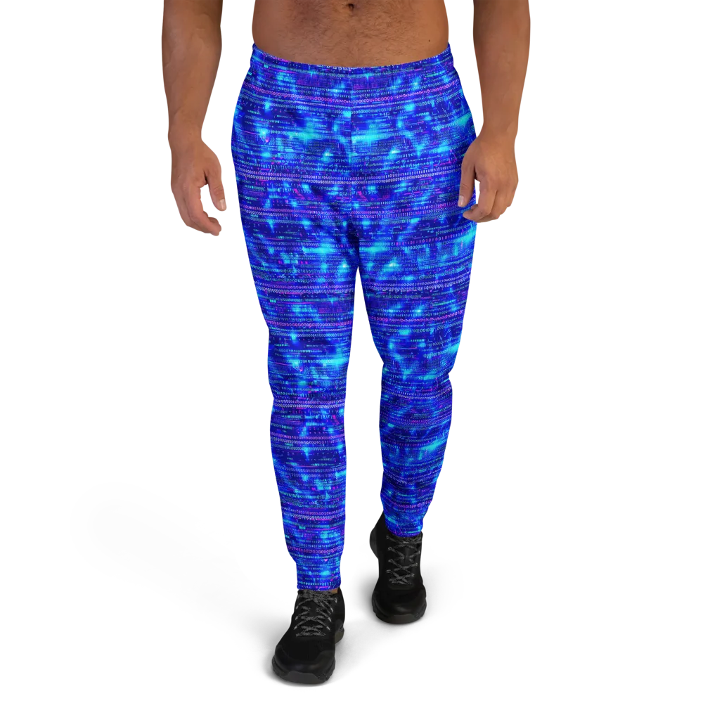 Neon Cipher on Men's Joggers — Front