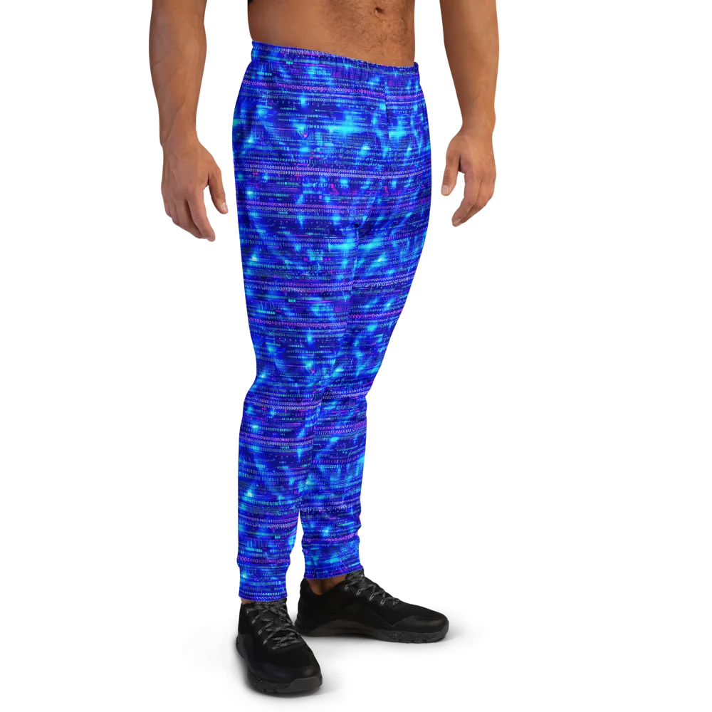 Neon Cipher on Men's Joggers — Right