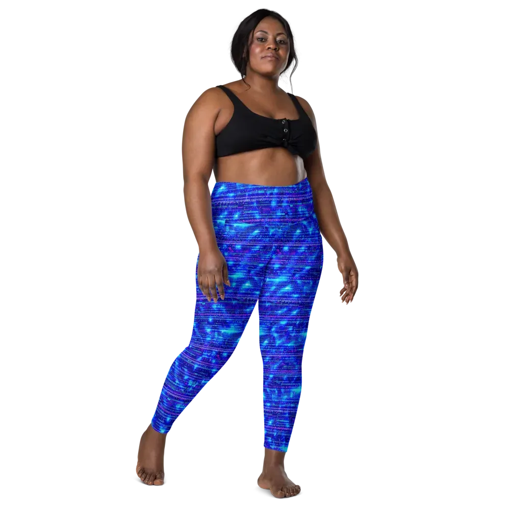 Neon Cipher on Leggings with Pockets — Front