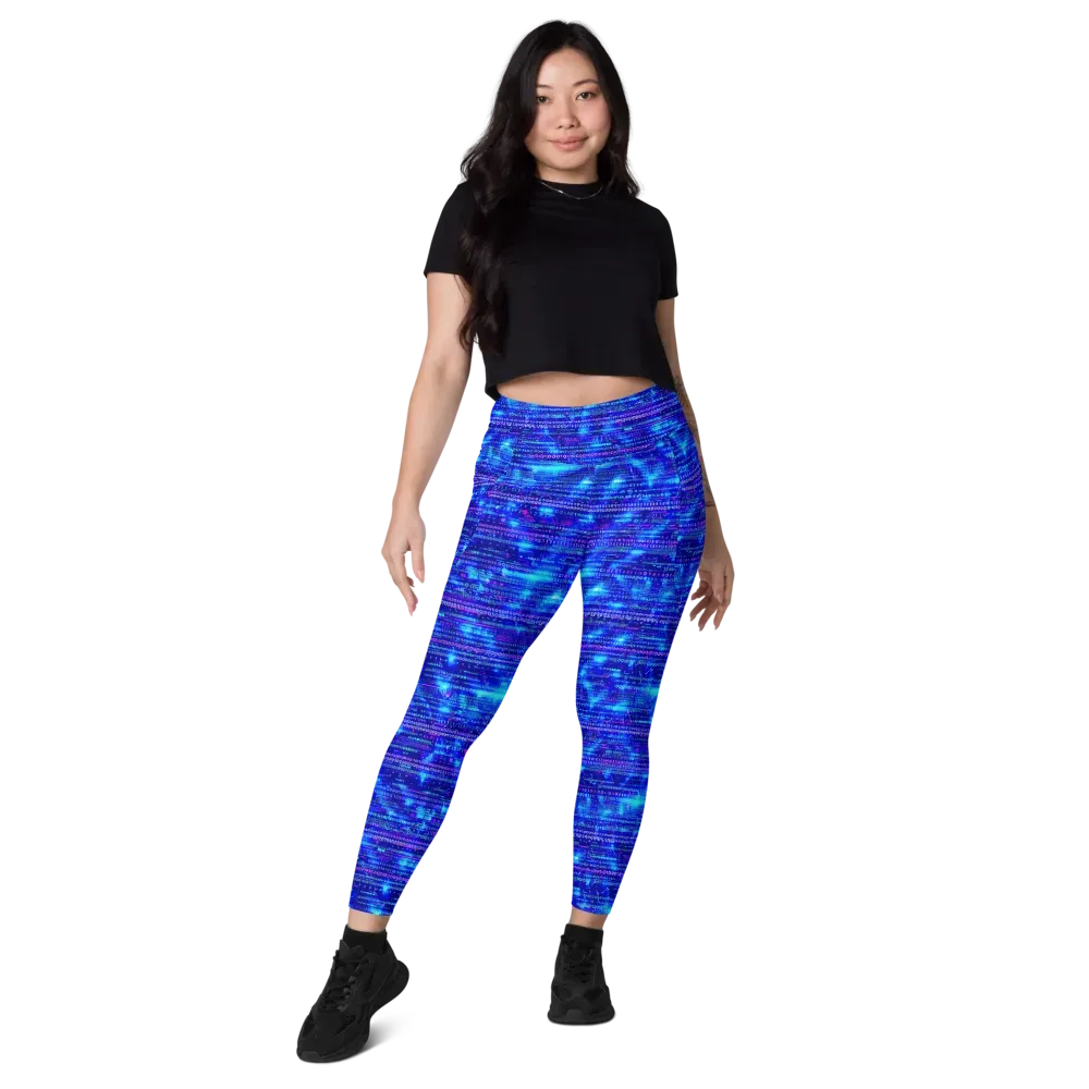 Neon Cipher on Leggings with Pockets — Front