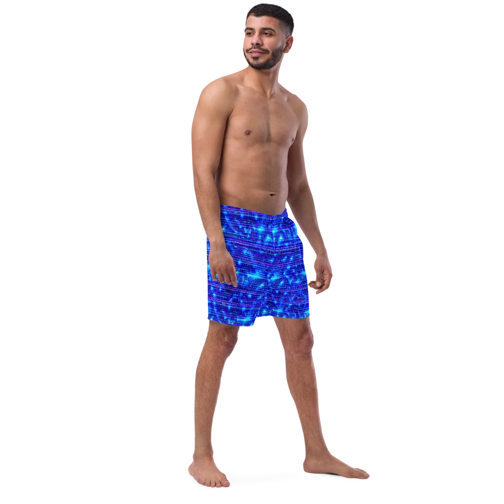 Neon Cipher on Swim Trunks — Right Front