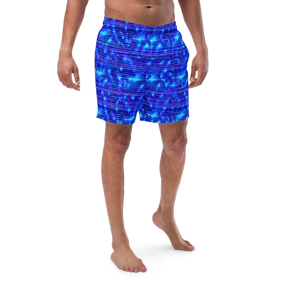 Neon Cipher on Swim Trunks — Front