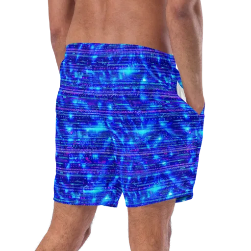 Neon Cipher on a Swim Trunks