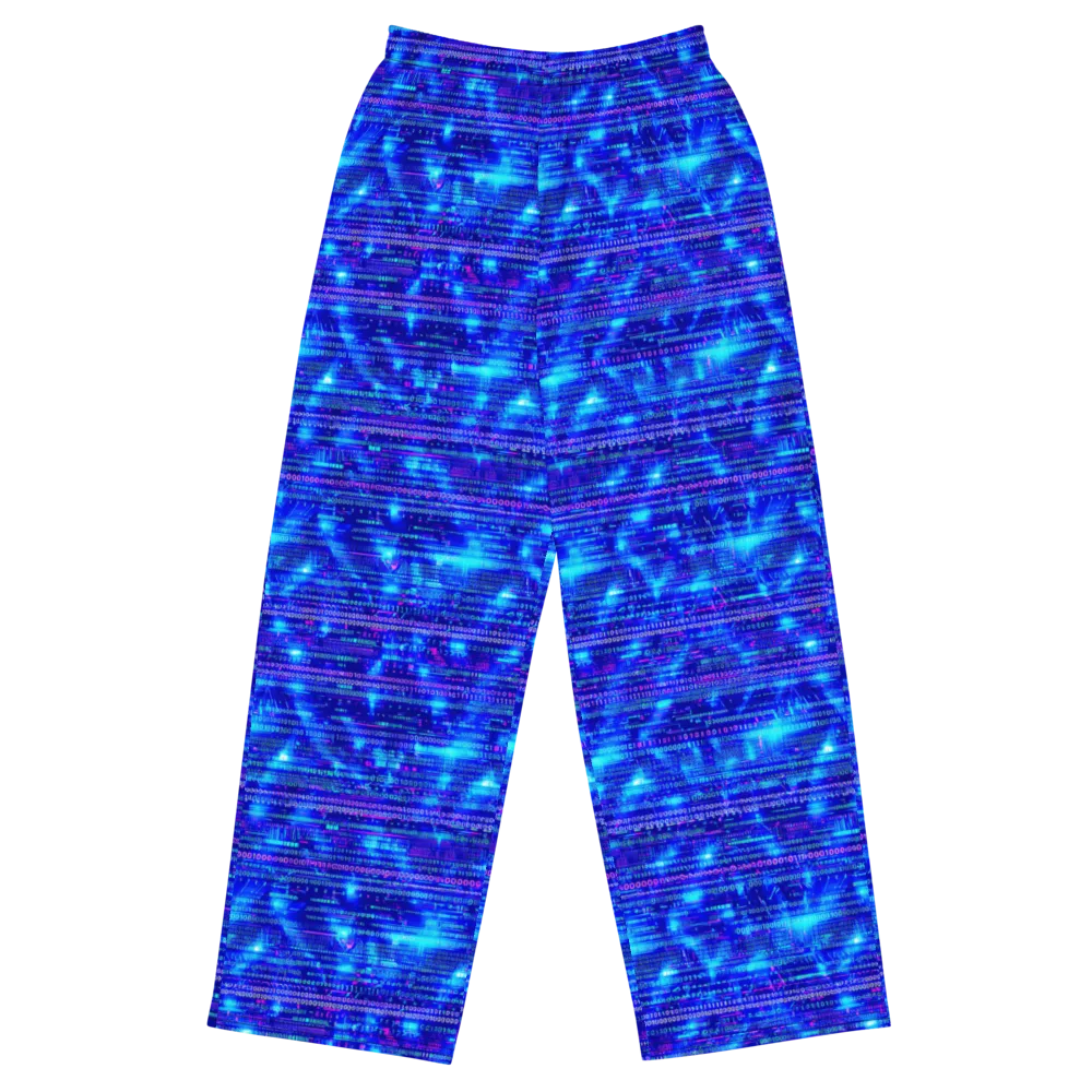 Neon Cipher on Wide-Leg Pants — Front