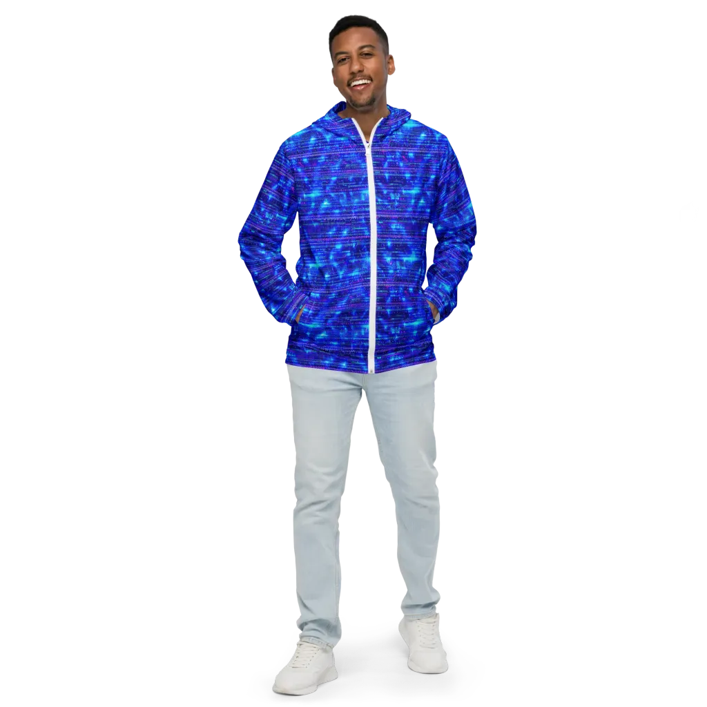 Neon Cipher on Men's Windbreaker — Front