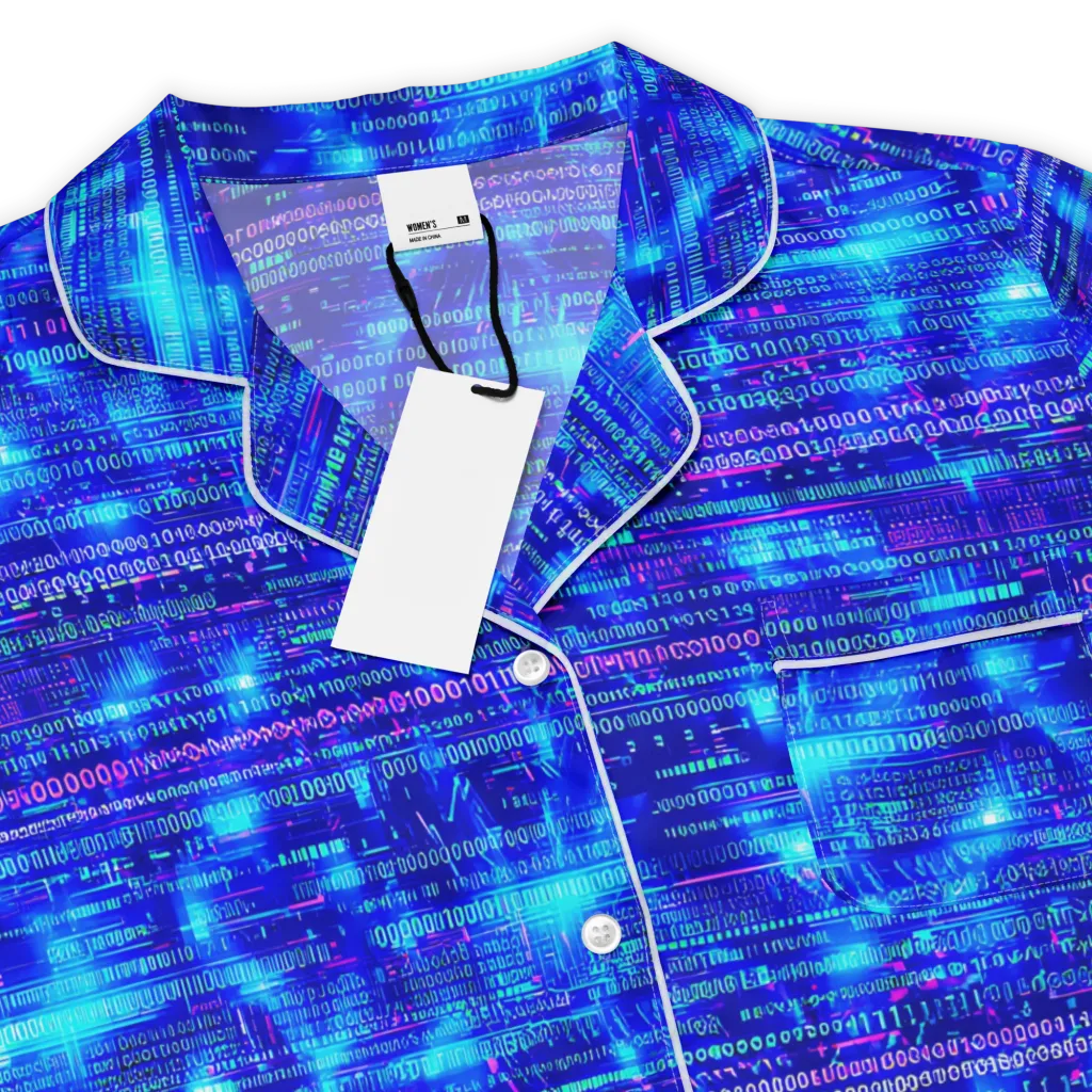 Neon Cipher on Women's Short Sleeve Pajama Top — Product details