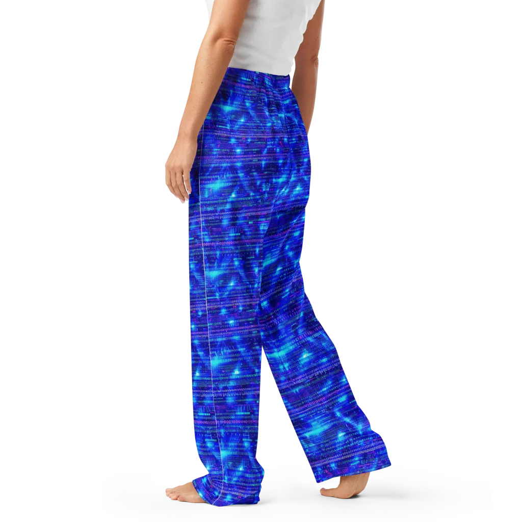 Neon Cipher on Women's Pajama Pants — Left